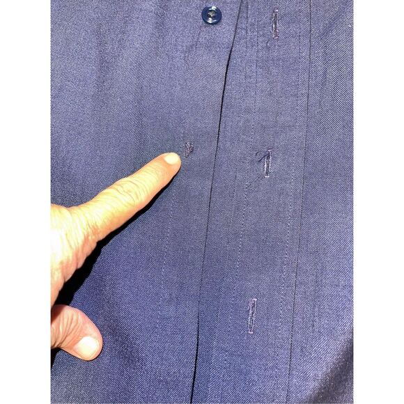 Vintage USAF Creighton Shirt Mens 15.5/33 Wool Blend Long Sleeve Made In USA - Picture 4 of 8